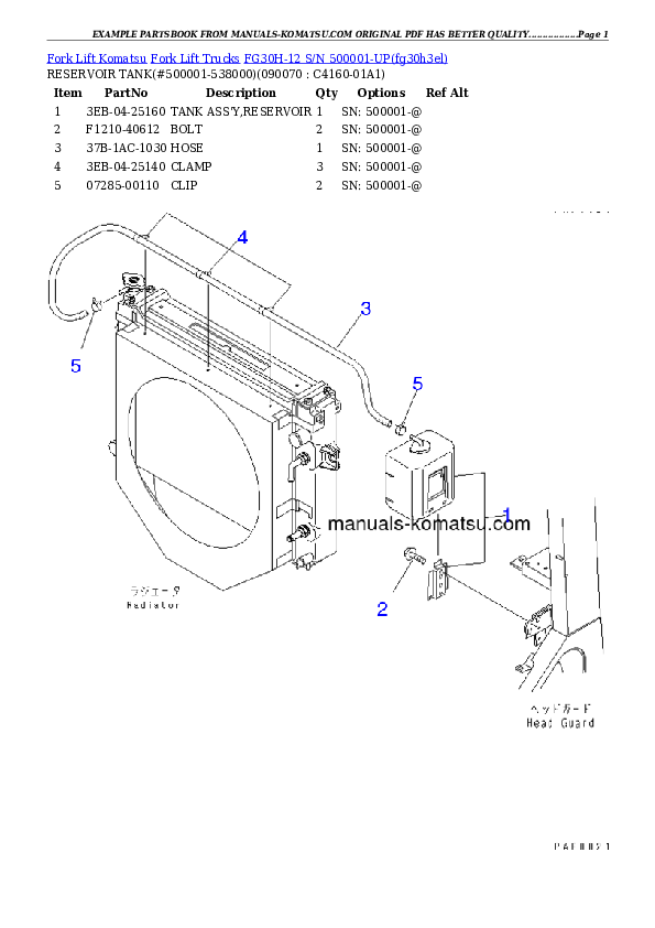 Protected: FG30H-12 S/N 500001-UP Partsbook
