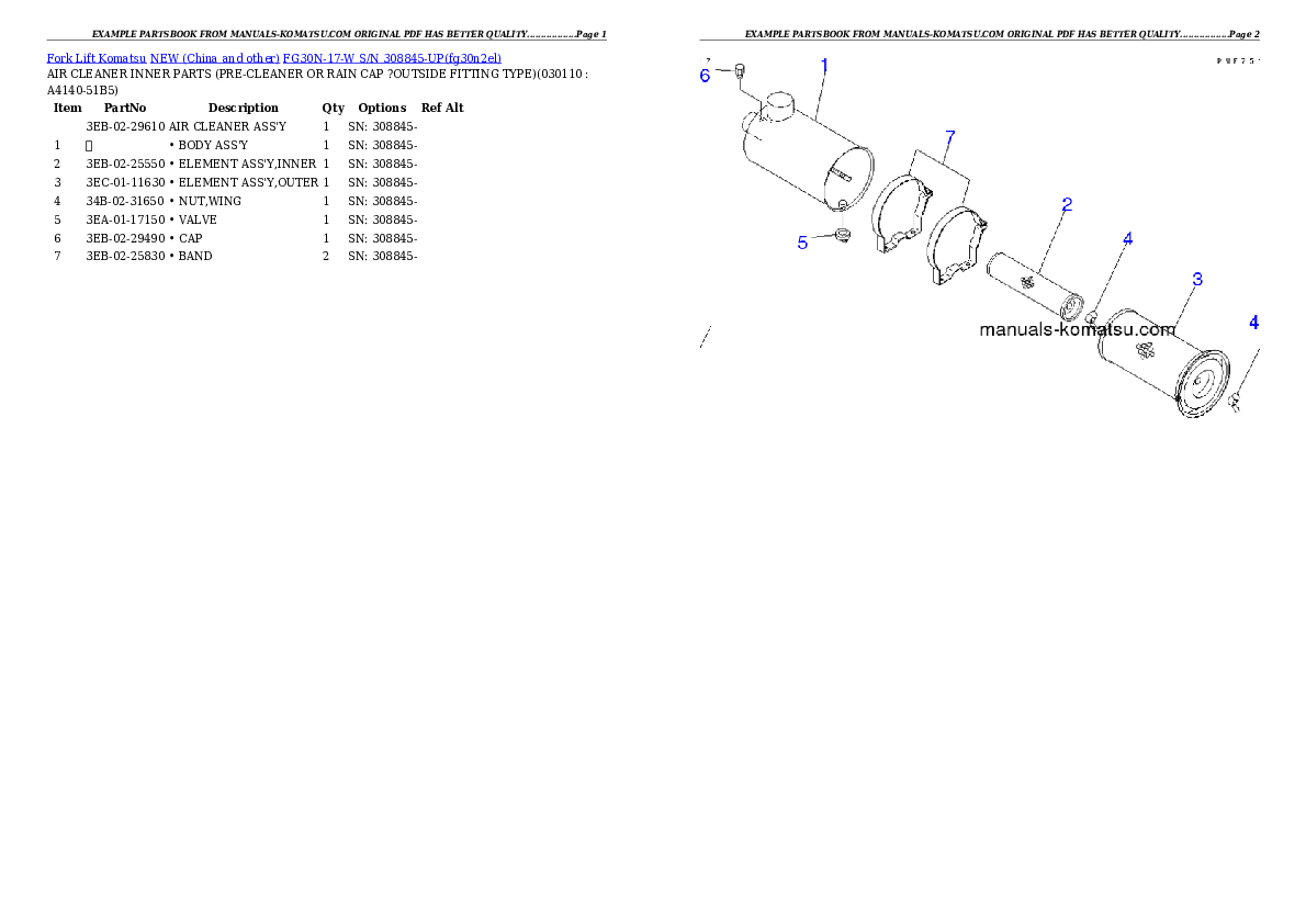 Protected: FG30N-17-W S/N 308845-UP Partsbook