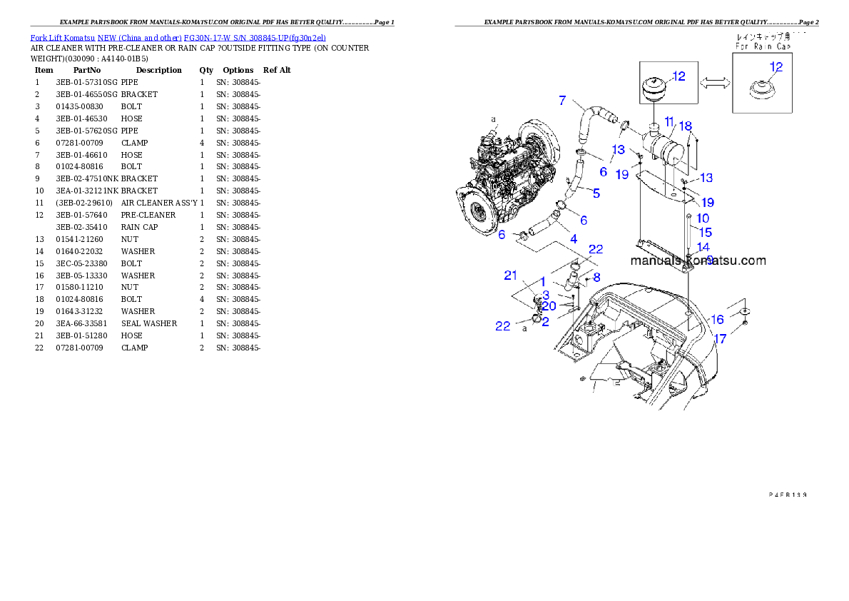 Protected: FG30N-17-W S/N 308845-UP Partsbook