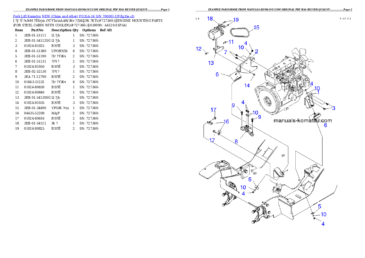 Protected: FG35A-16 S/N 700001-UP Partsbook