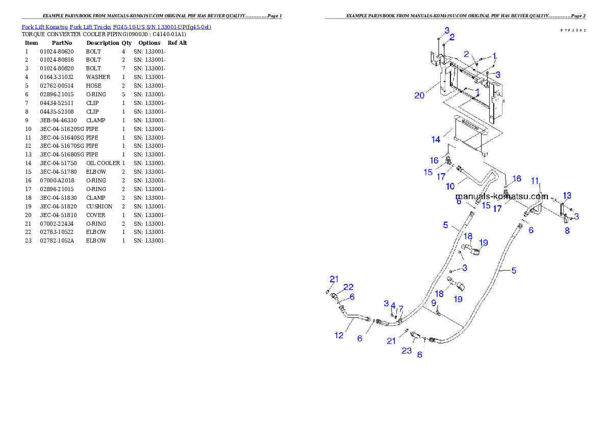 Protected: FG45-10-US S/N 133001-UP Partsbook