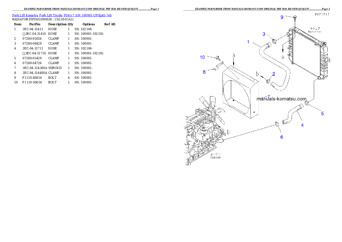 Protected: FG45-7 S/N 100001-UP Partsbook