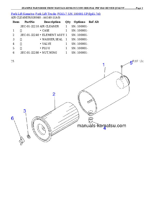 Protected: FG45-7 S/N 100001-UP Partsbook