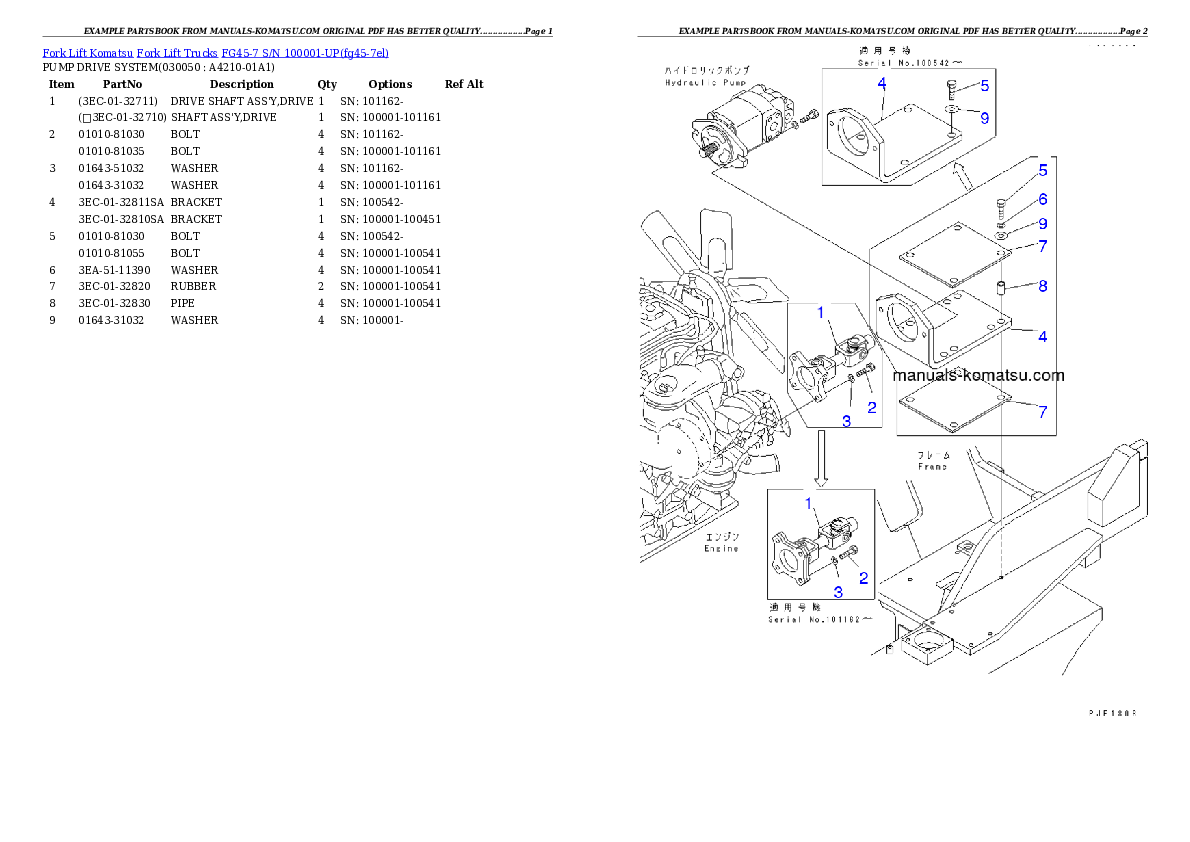 Protected: FG45-7 S/N 100001-UP Partsbook