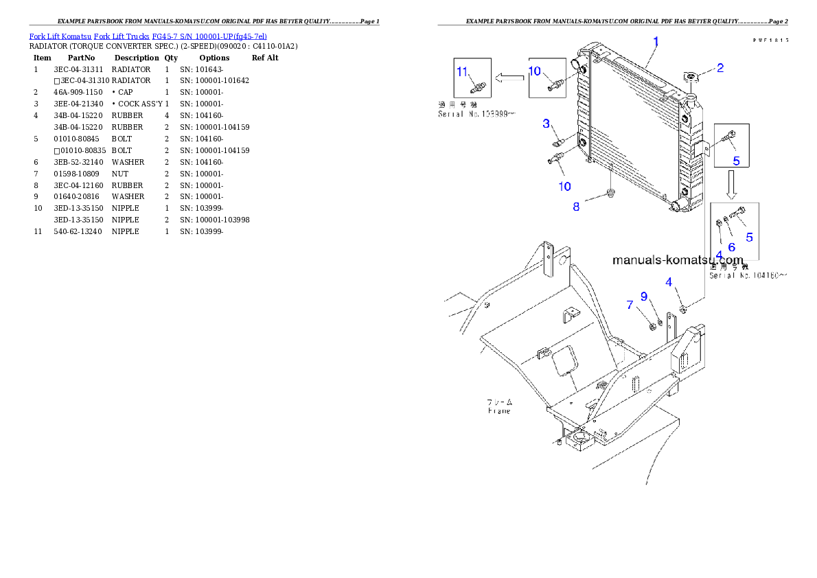 Protected: FG45-7 S/N 100001-UP Partsbook
