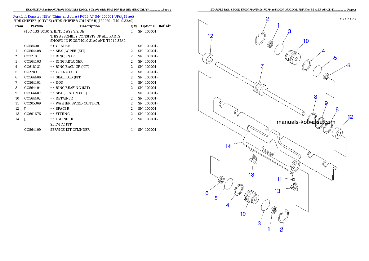 Protected: FG45-AT S/N 100001-UP Partsbook