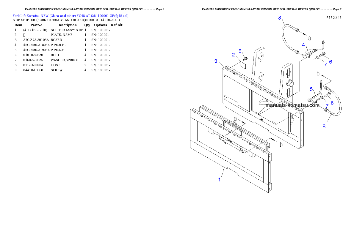 Protected: FG45-AT S/N 100001-UP Partsbook