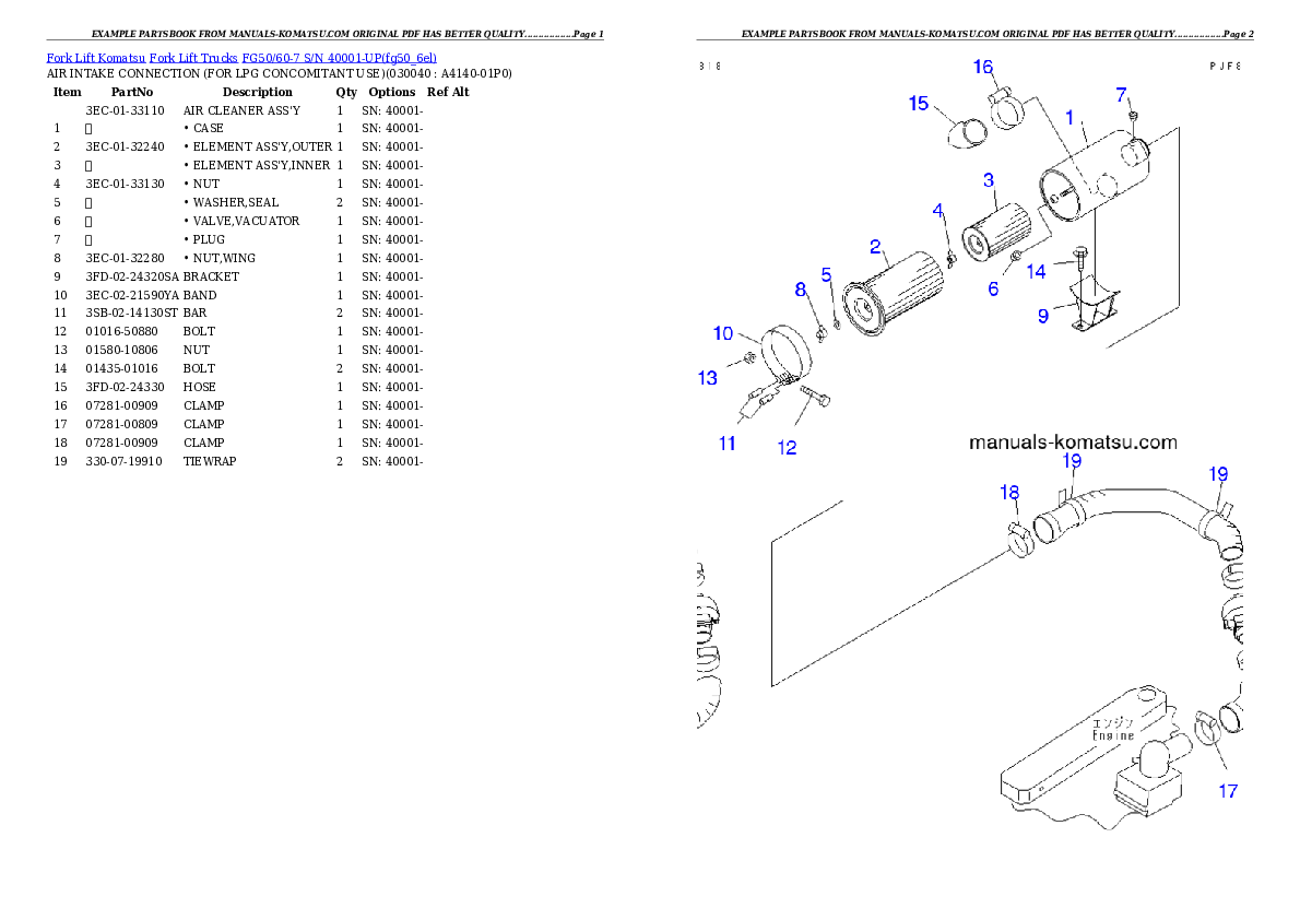 Protected: FG50/60-7 S/N 40001-UP Partsbook