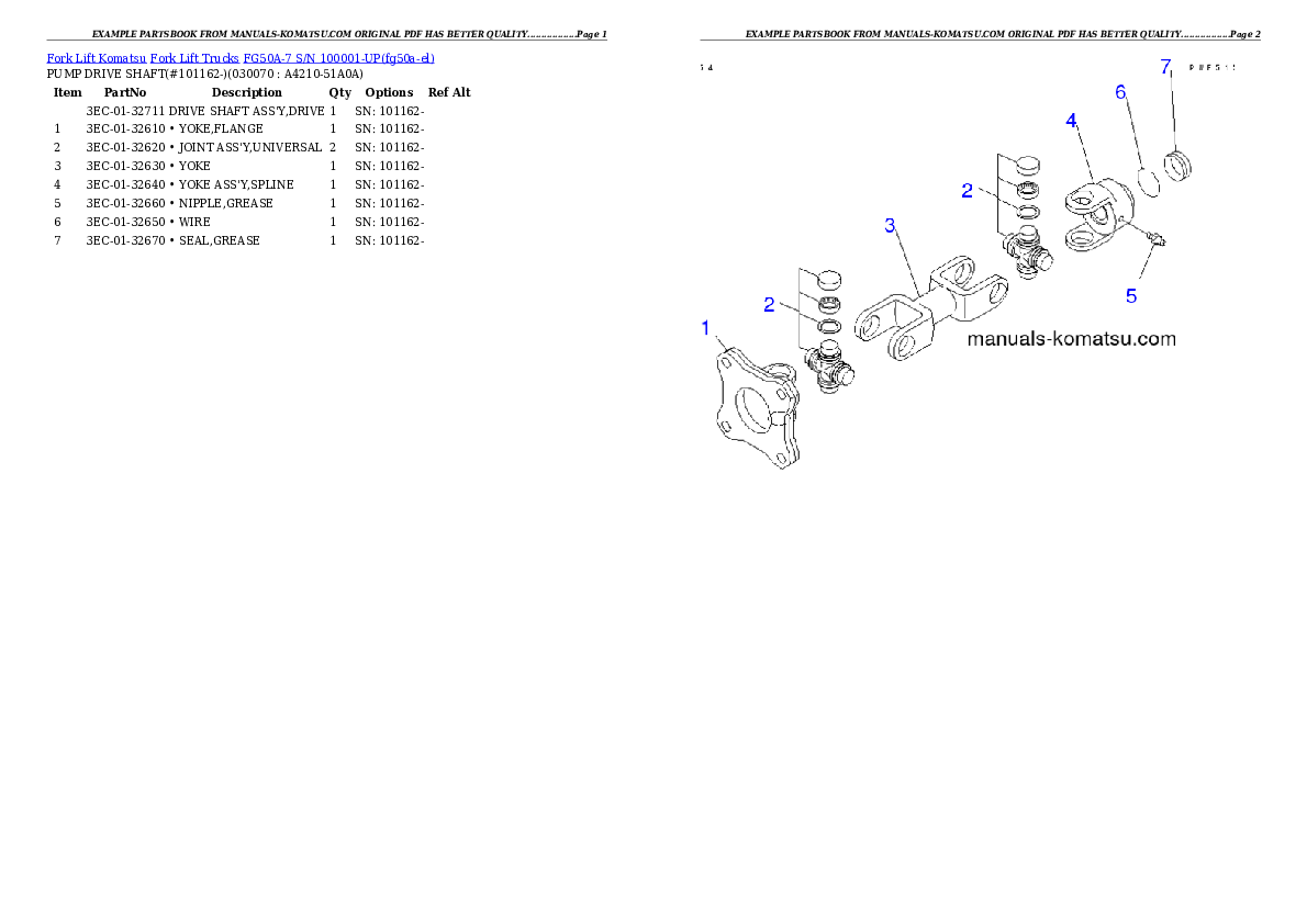 Protected: FG50A-7 S/N 100001-UP Partsbook