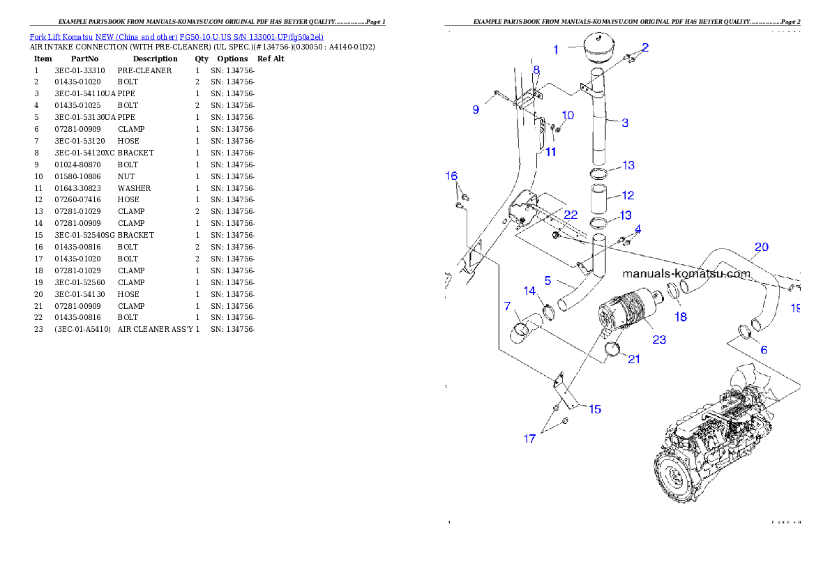 Protected: FG50-10-U-US S/N 133001-UP Partsbook