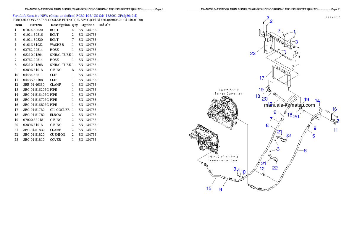 Protected: FG50-10-U-US S/N 133001-UP Partsbook