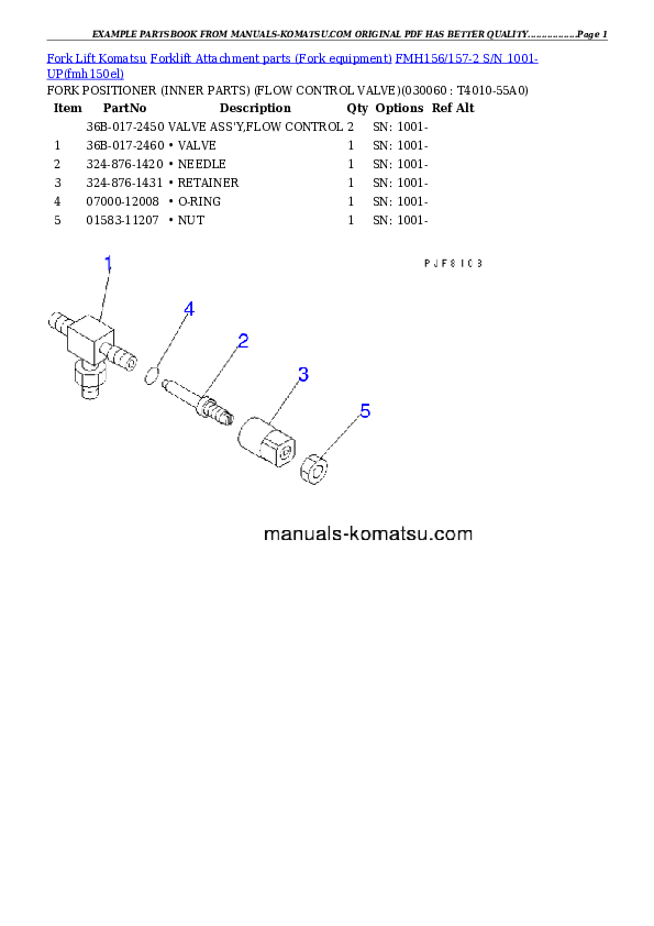 Protected: FMH156/157-2 S/N 1001-UP Partsbook