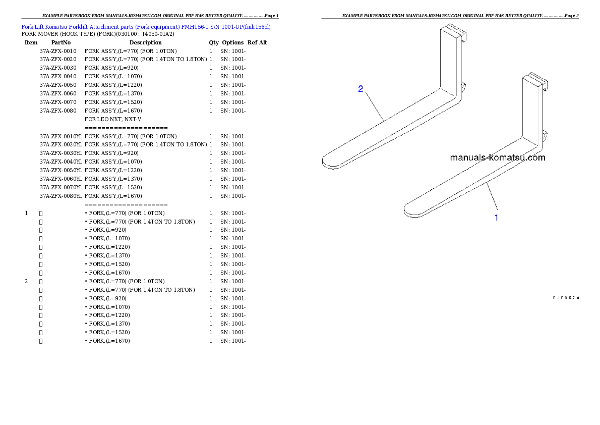Protected: FMH156-1 S/N 1001-UP Partsbook