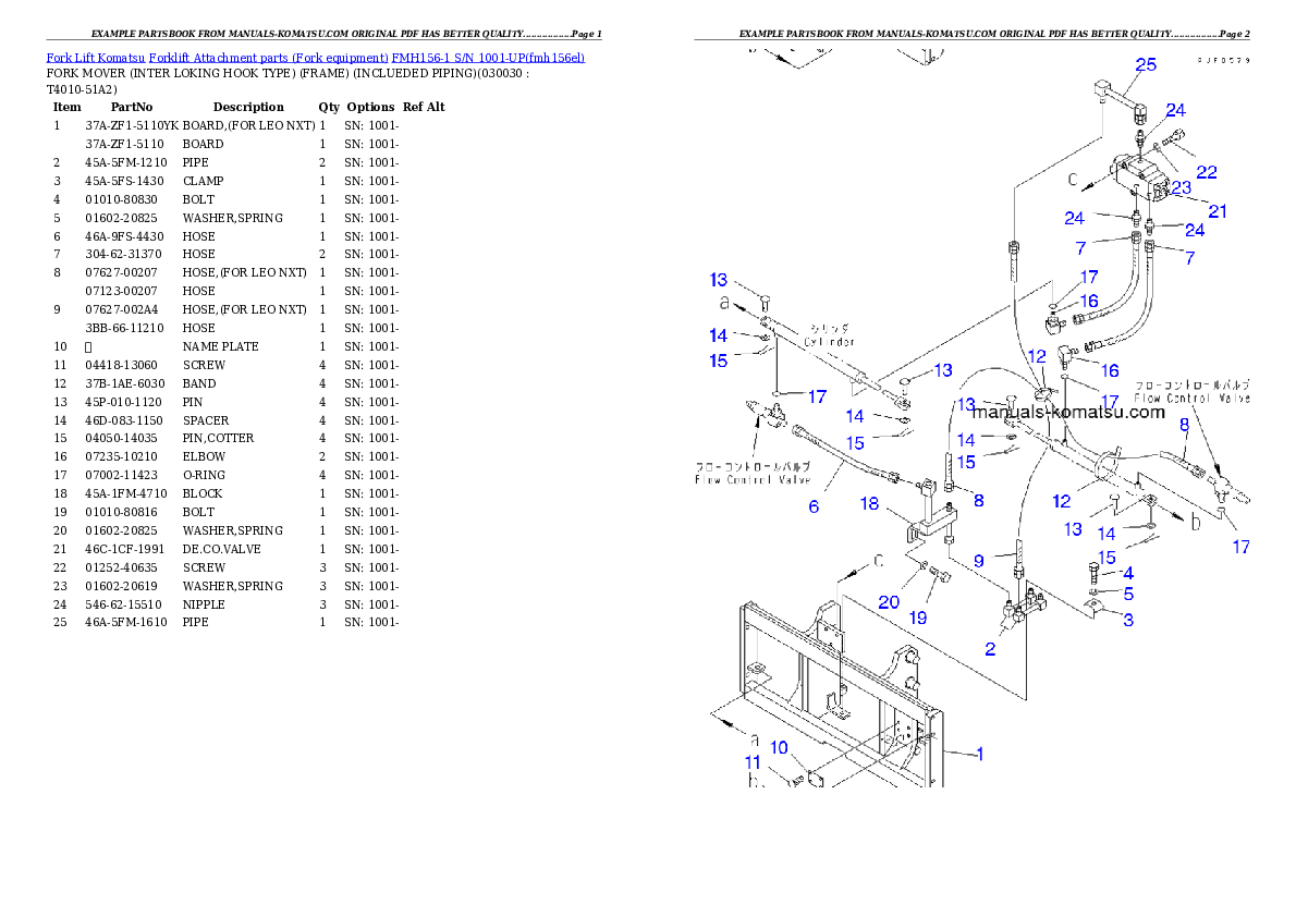 Protected: FMH156-1 S/N 1001-UP Partsbook