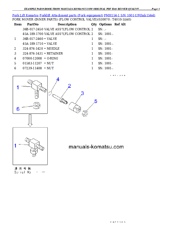 Protected: FMH156-1 S/N 1001-UP Partsbook