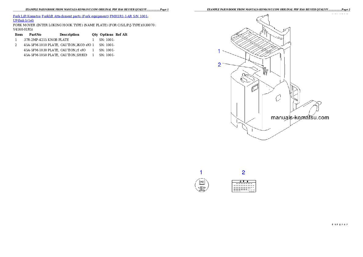 Protected: FMH1R1-1-AR S/N 1001-UP Partsbook