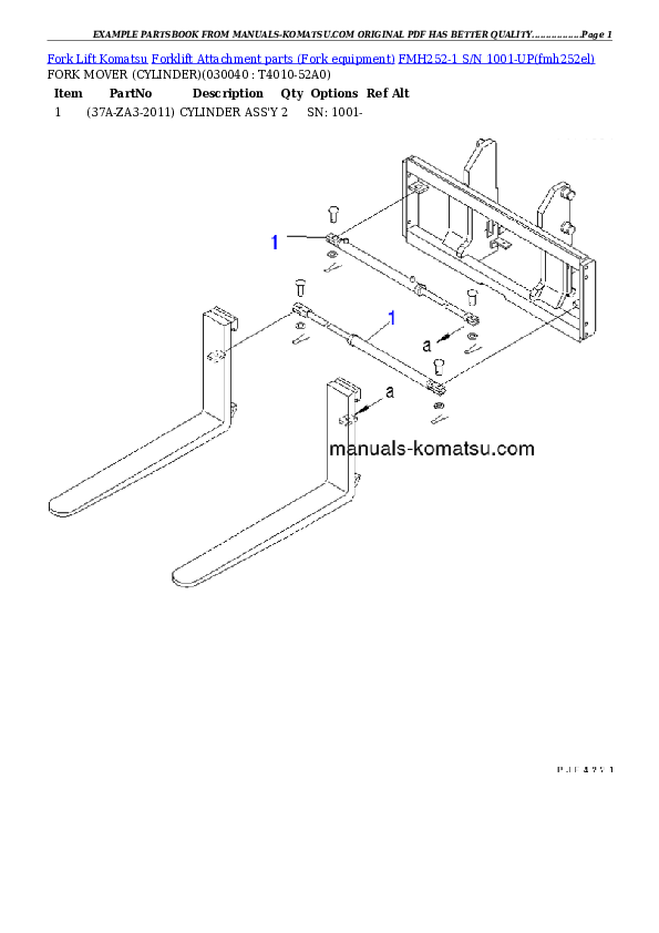 Protected: FMH252-1 S/N 1001-UP Partsbook