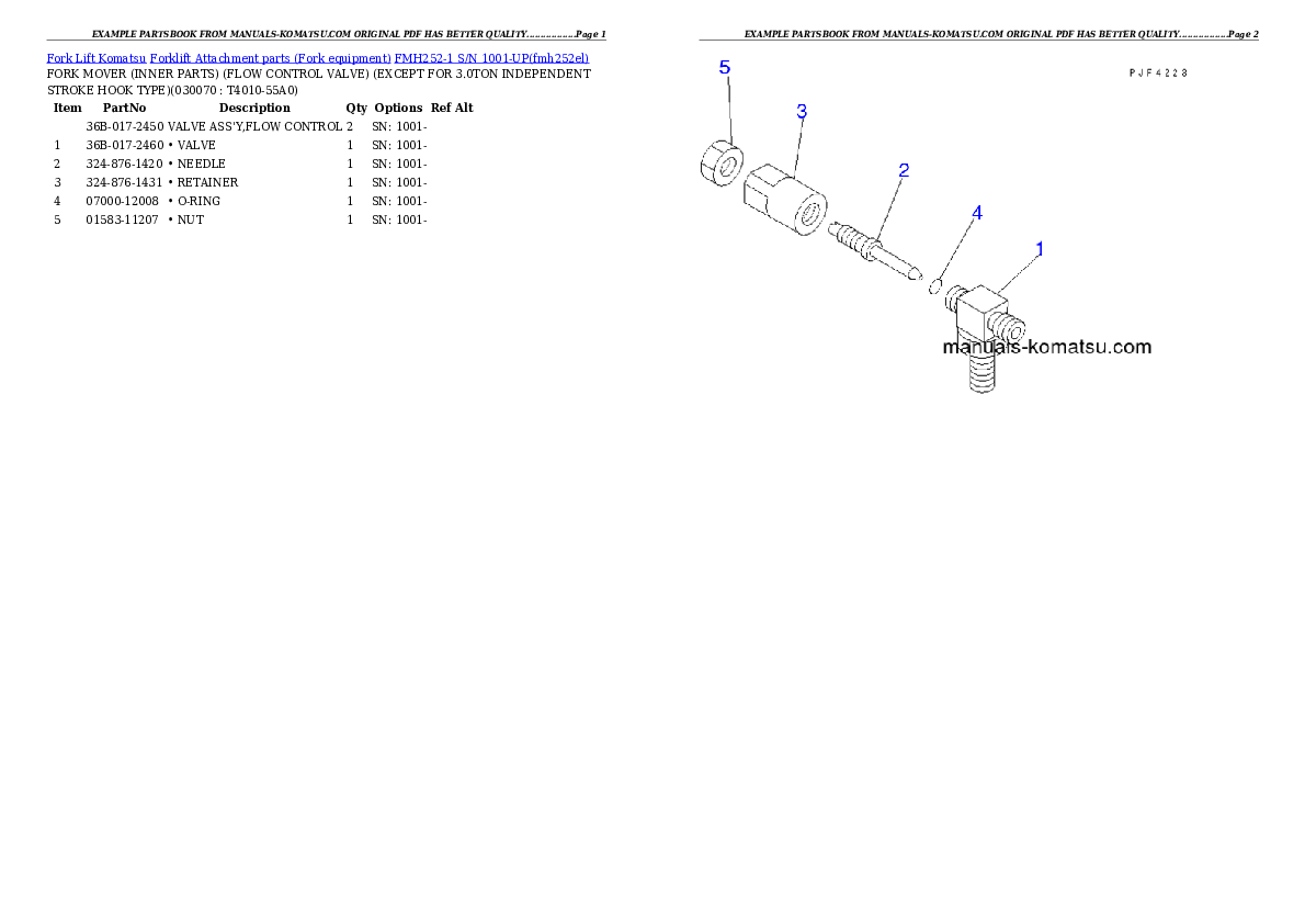 Protected: FMH252-1 S/N 1001-UP Partsbook