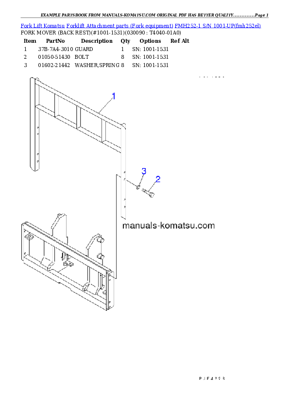 Protected: FMH252-1 S/N 1001-UP Partsbook