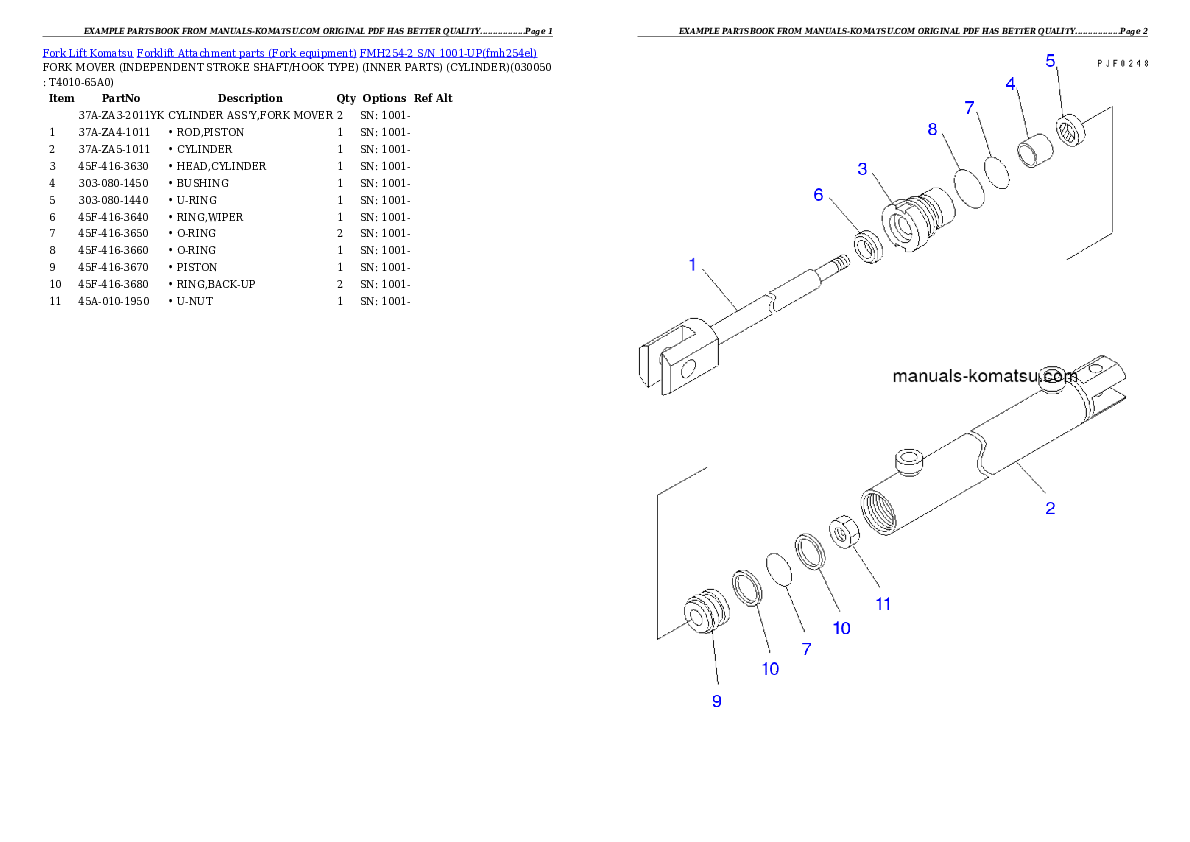 Protected: FMH254-2 S/N 1001-UP Partsbook