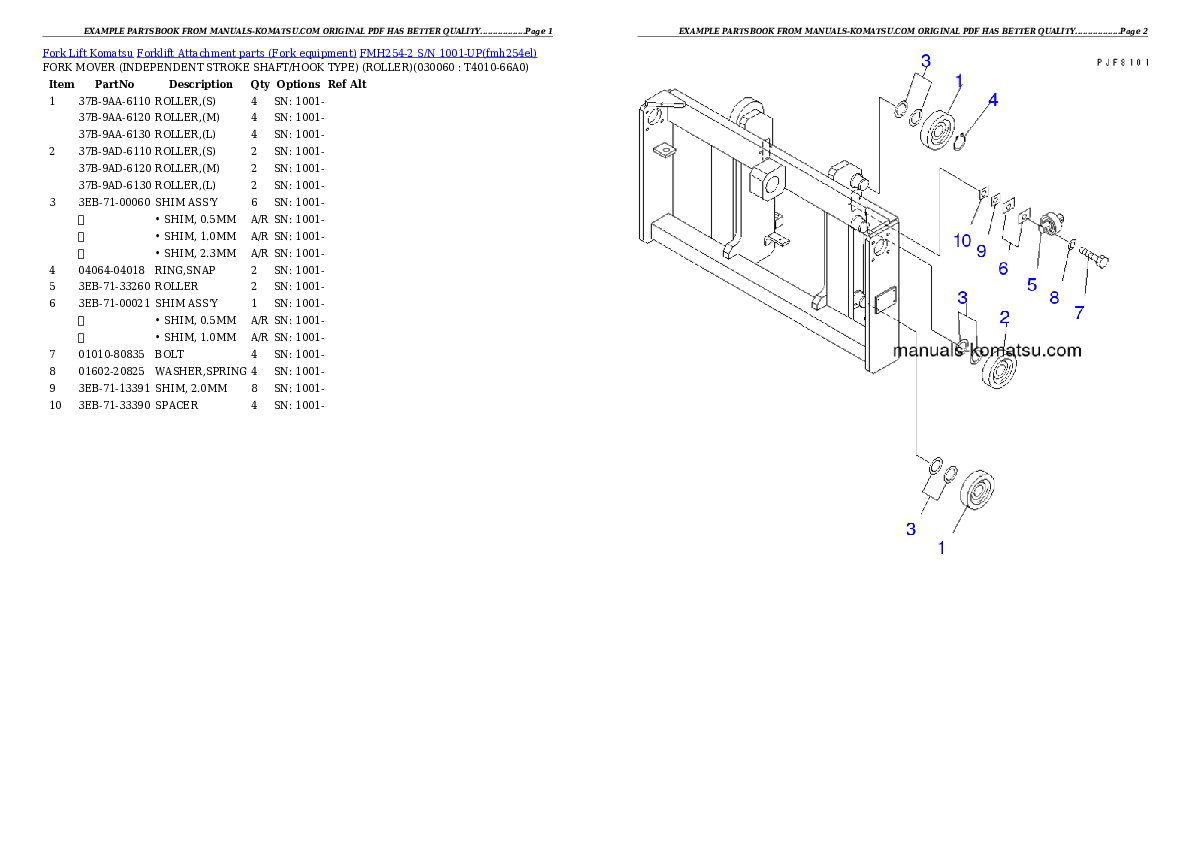 Protected: FMH254-2 S/N 1001-UP Partsbook