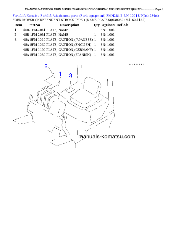 Protected: FMH254-2 S/N 1001-UP Partsbook