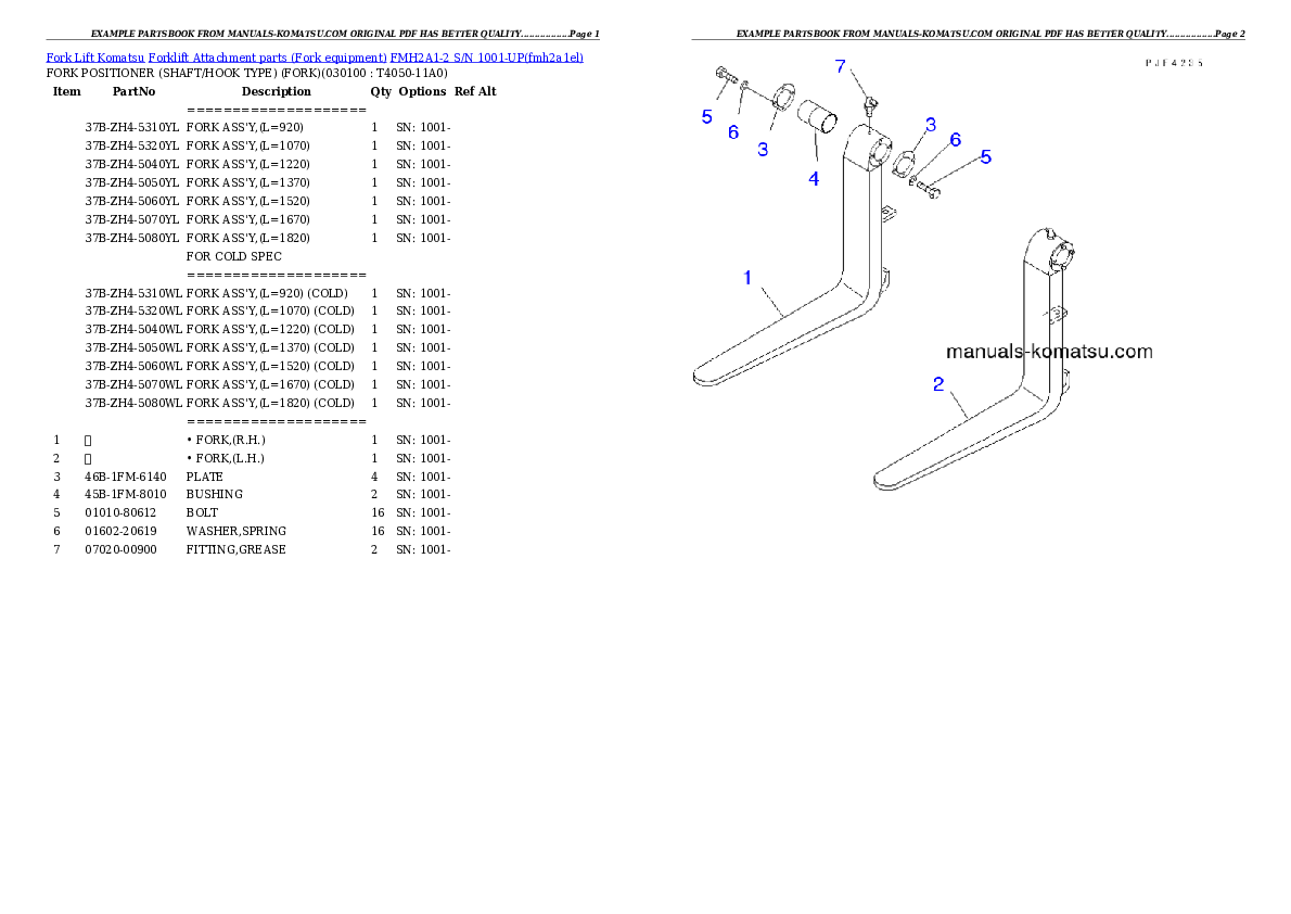 Protected: FMH2A1-2 S/N 1001-UP Partsbook