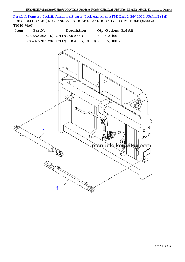 Protected: FMH2A1-2 S/N 1001-UP Partsbook