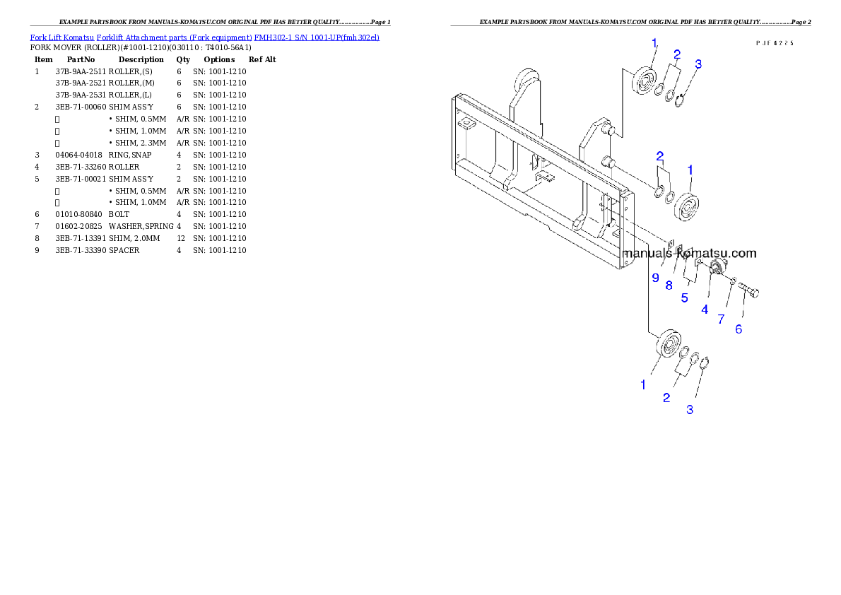 Protected: FMH302-1 S/N 1001-UP Partsbook