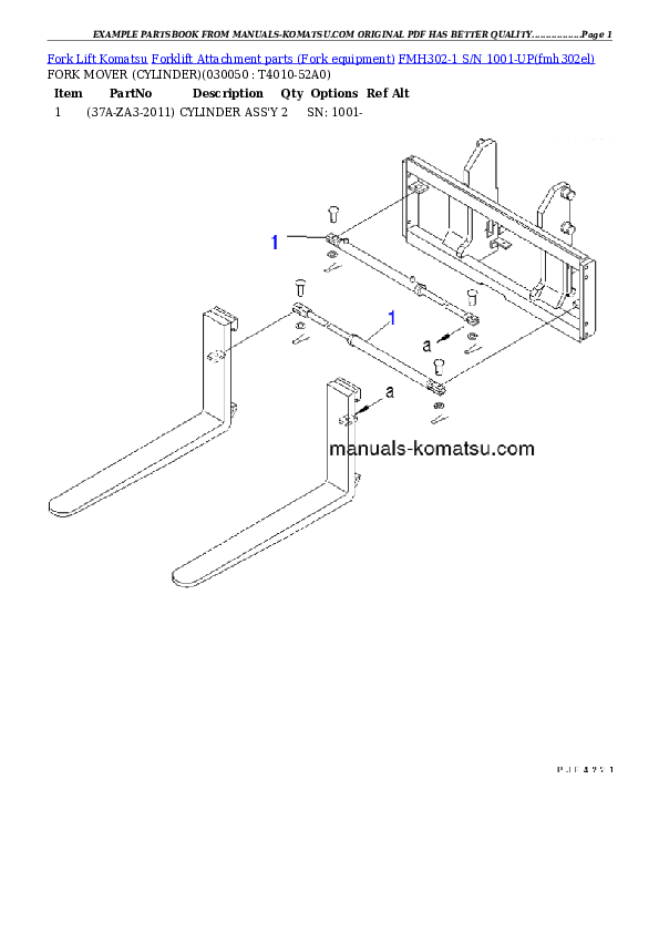 Protected: FMH302-1 S/N 1001-UP Partsbook