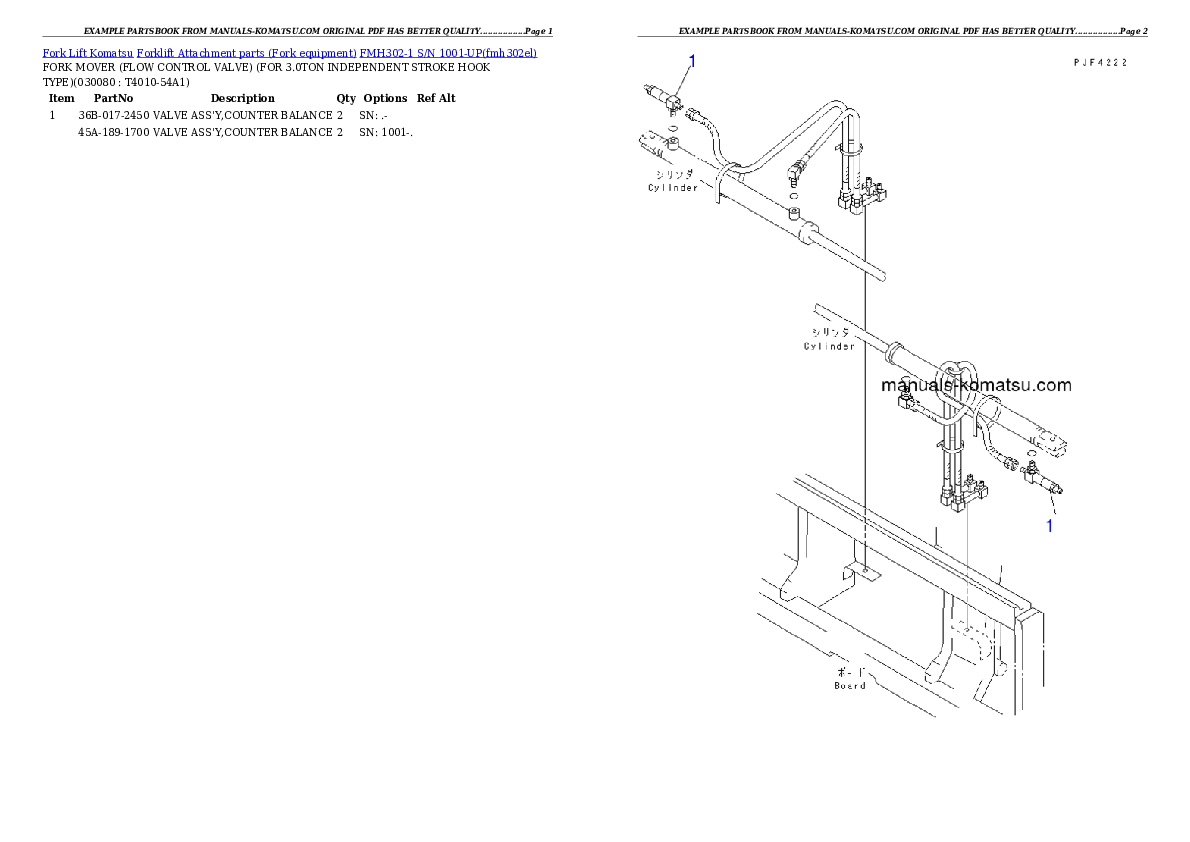 Protected: FMH302-1 S/N 1001-UP Partsbook