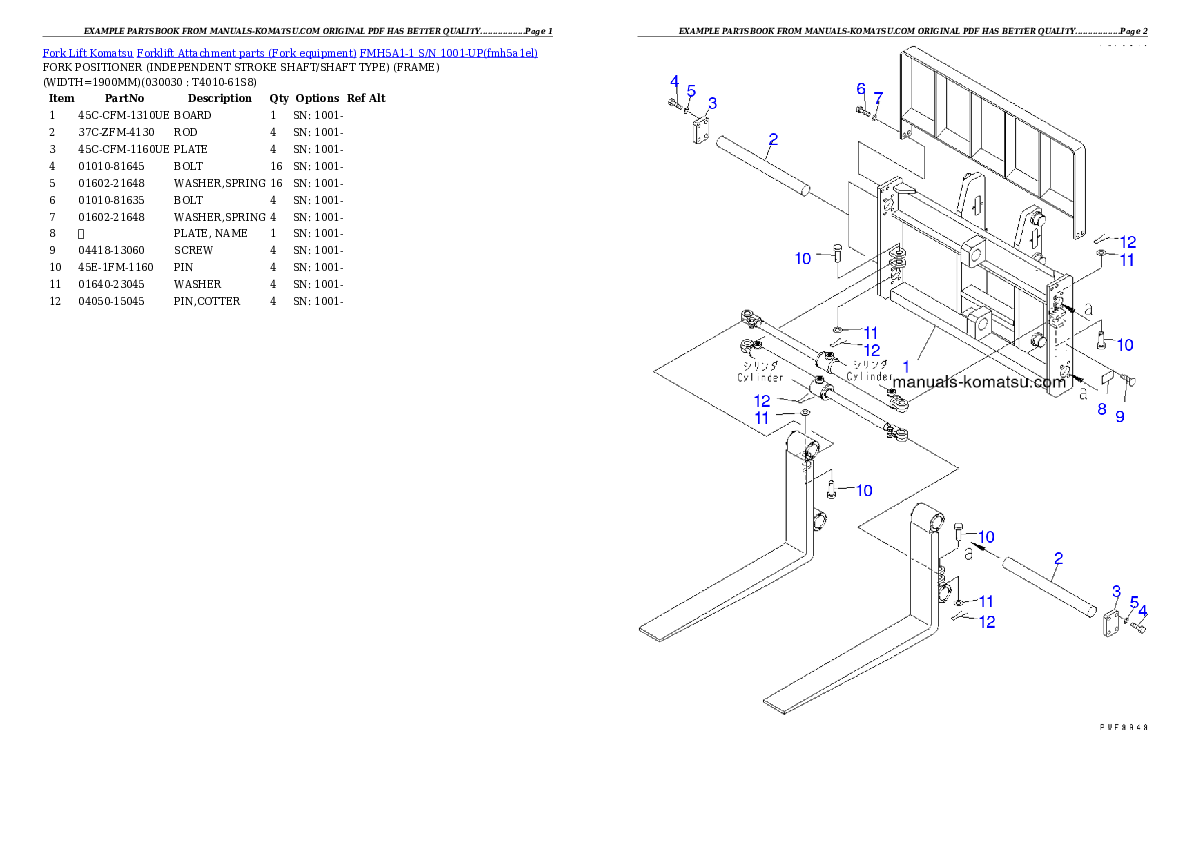 Protected: FMH5A1-1 S/N 1001-UP Partsbook