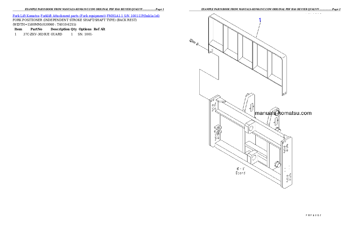 Protected: FMH5A1-1 S/N 1001-UP Partsbook