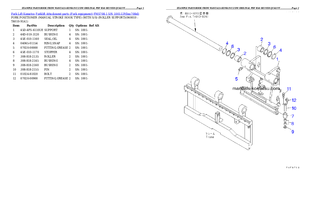 Protected: FMS708-1 S/N 1001-UP Partsbook