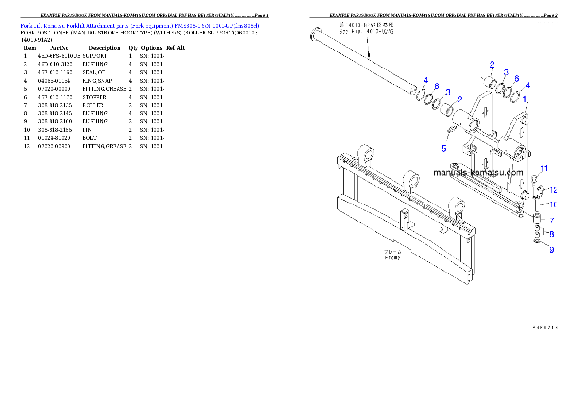Protected: FMS808-1 S/N 1001-UP Partsbook
