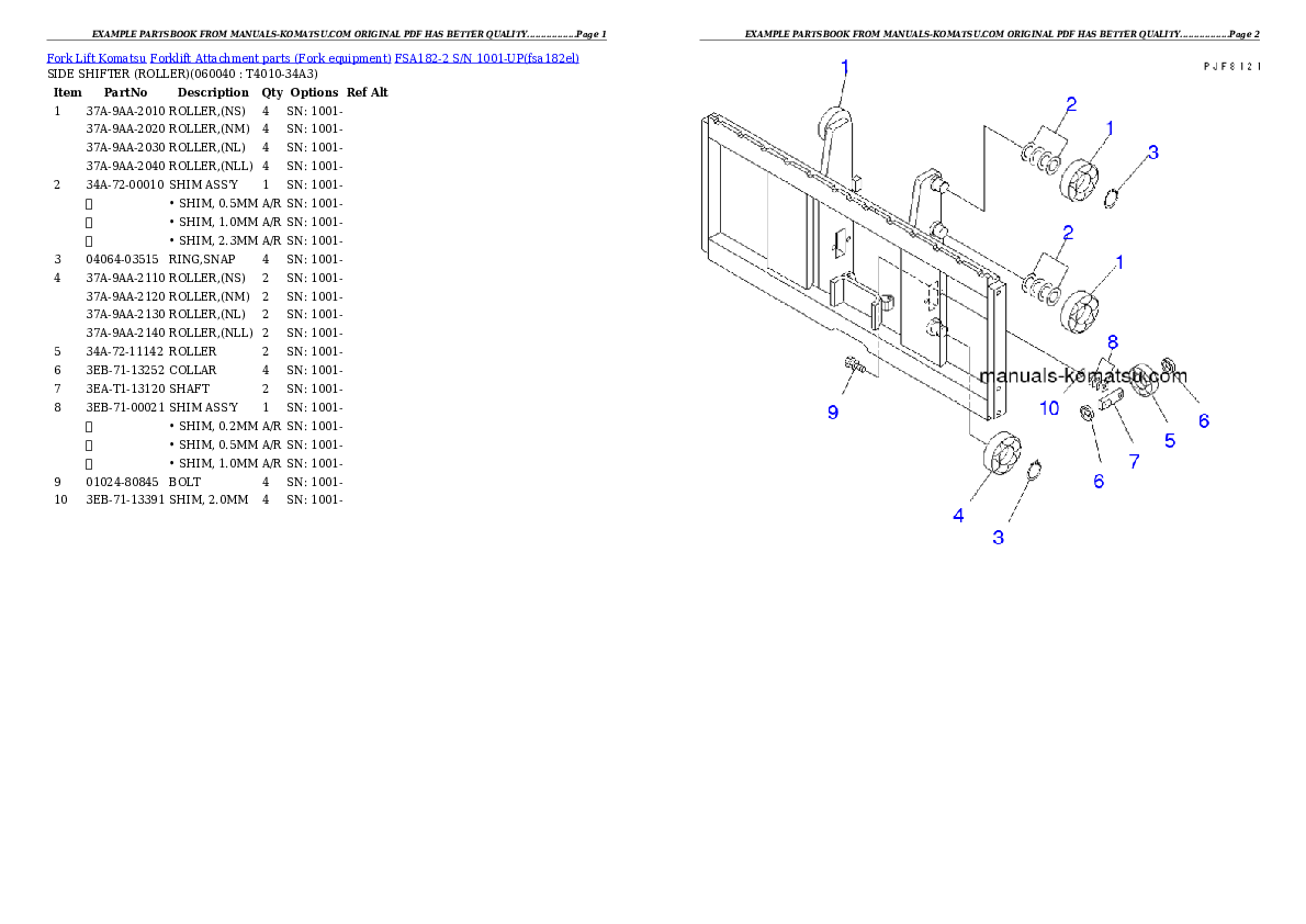 Protected: FSA182-2 S/N 1001-UP Partsbook