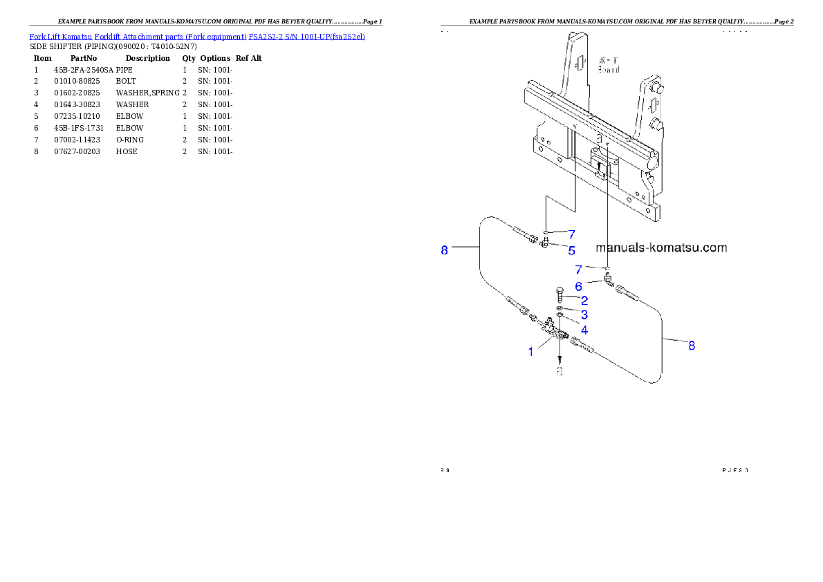 Protected: FSA252-2 S/N 1001-UP Partsbook