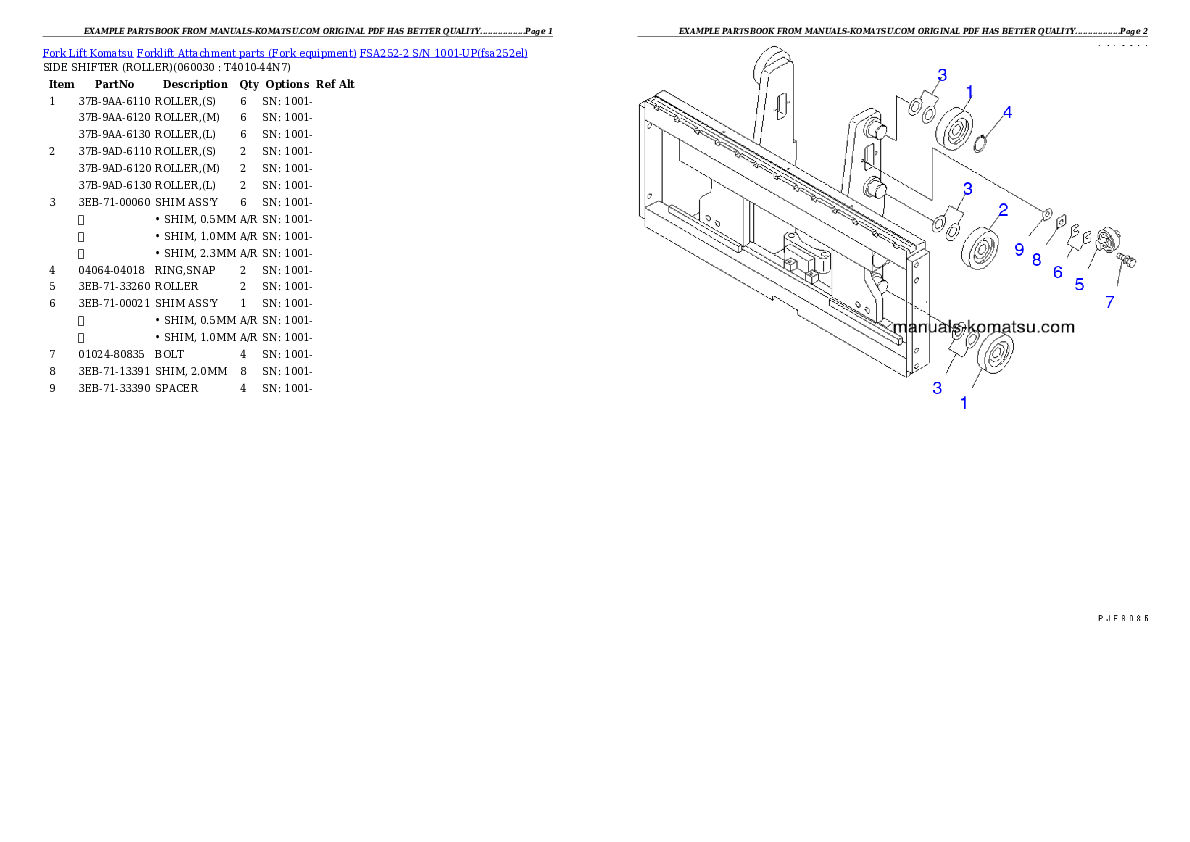 Protected: FSA252-2 S/N 1001-UP Partsbook