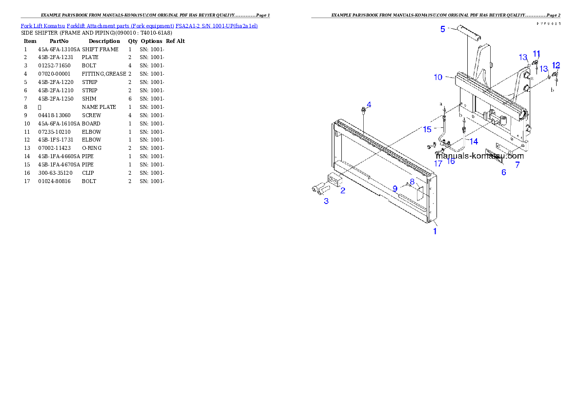 Protected: FSA2A1-2 S/N 1001-UP Partsbook