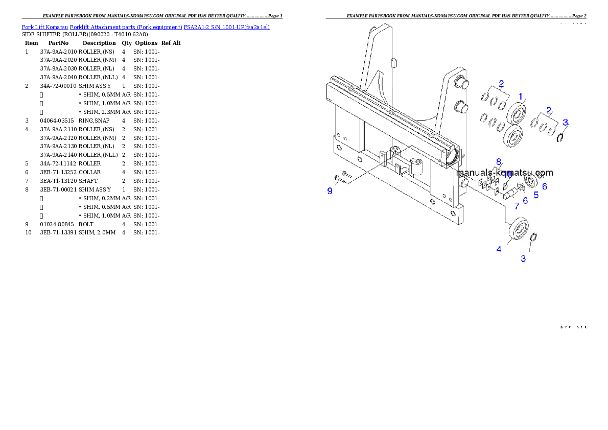 Protected: FSA2A1-2 S/N 1001-UP Partsbook