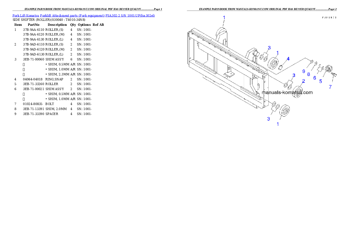 Protected: FSA302-2 S/N 1001-UP Partsbook