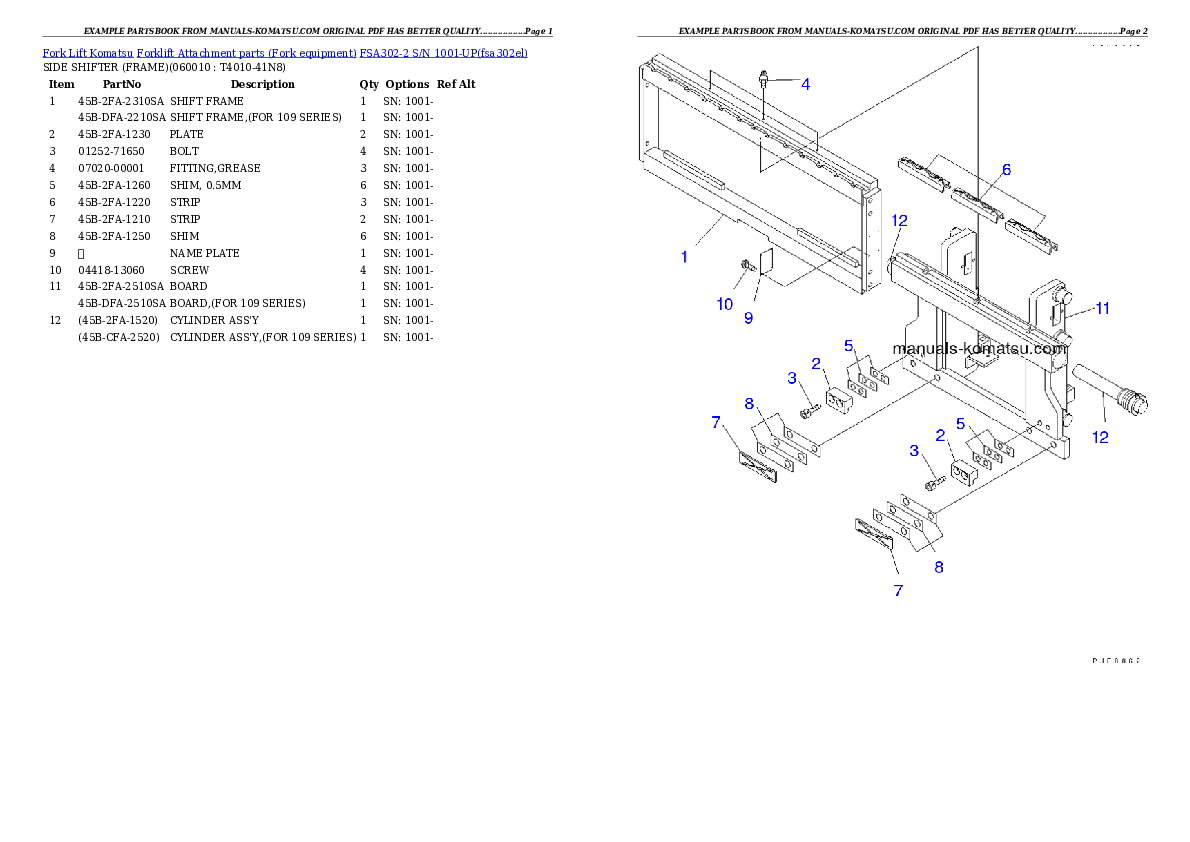 Protected: FSA302-2 S/N 1001-UP Partsbook