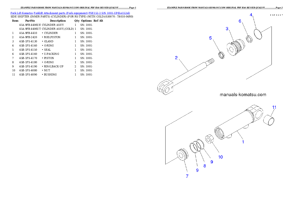 Protected: FSE152-2 S/N 1001-UP Partsbook