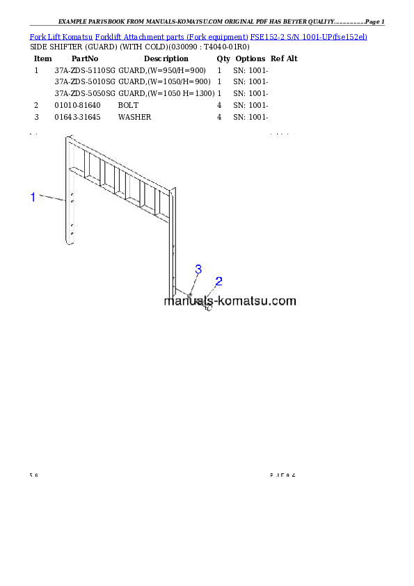 Protected: FSE152-2 S/N 1001-UP Partsbook