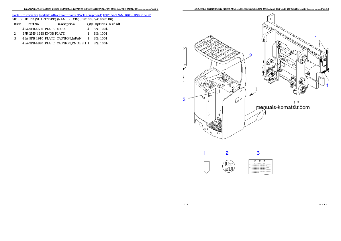 Protected: FSE152-2 S/N 1001-UP Partsbook