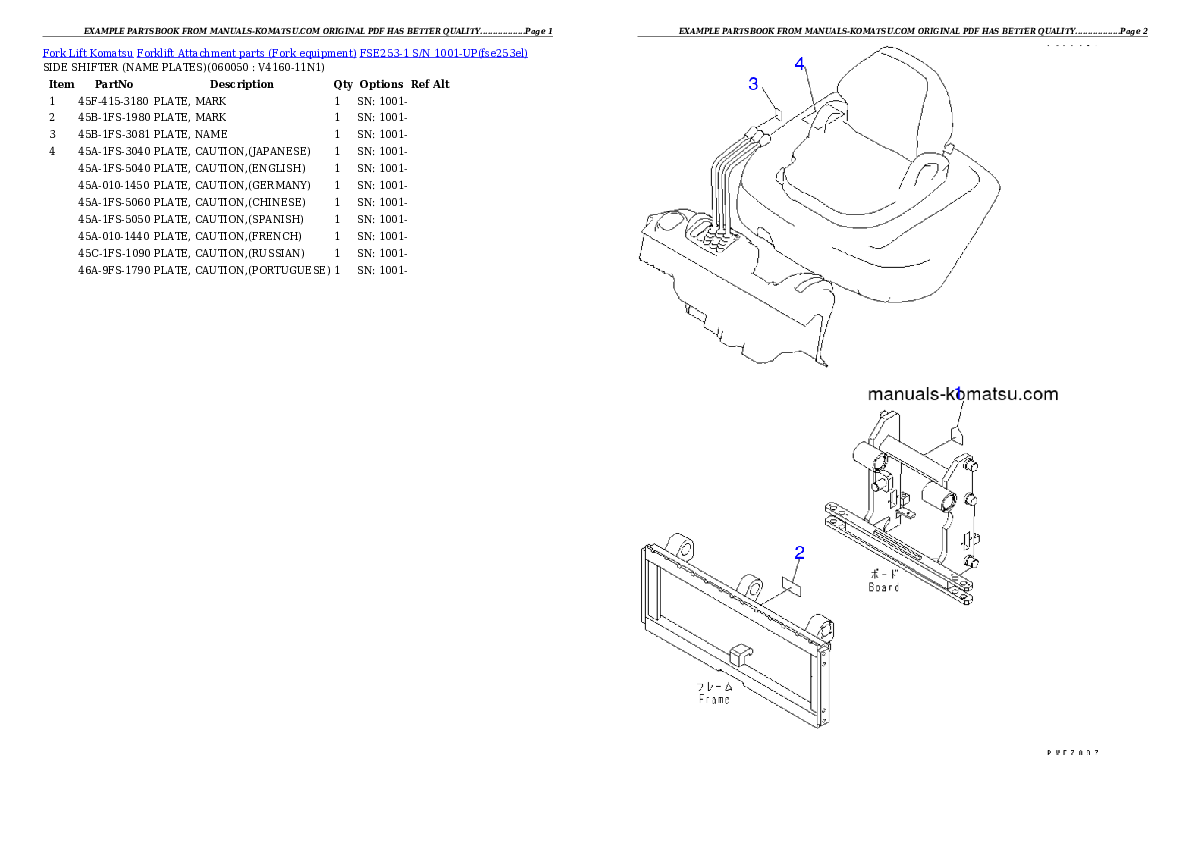 Protected: FSE253-1 S/N 1001-UP Partsbook