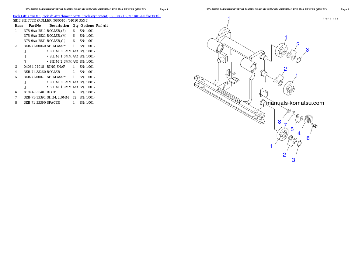 Protected: FSE303-1 S/N 1001-UP Partsbook