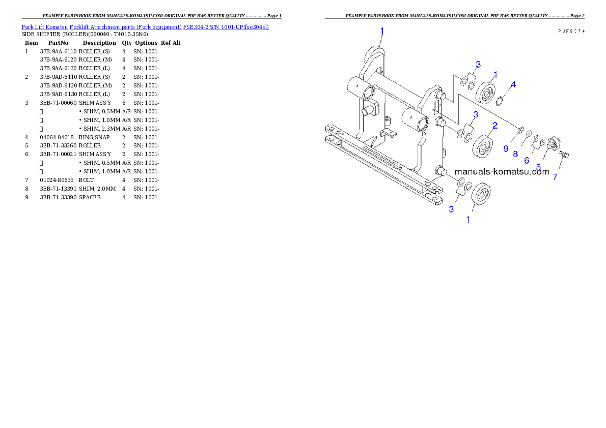 Protected: FSE304-2 S/N 1001-UP Partsbook