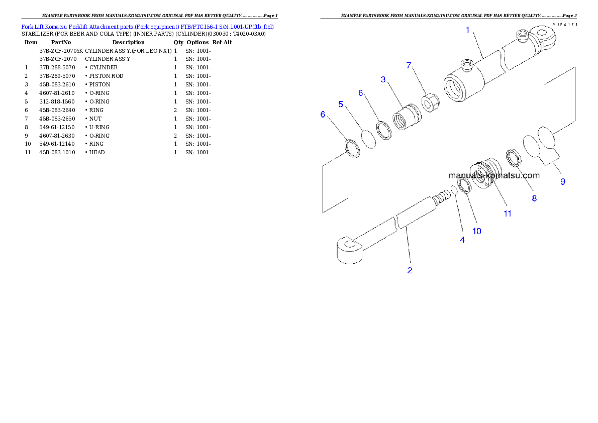 Protected: FTB/FTC156-1 S/N 1001-UP Partsbook