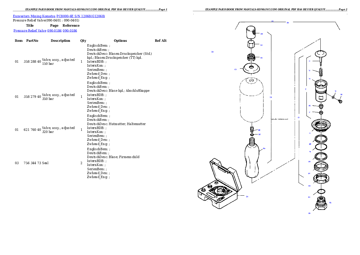 Protected: PC8000-6E S/N 12068 Partsbook